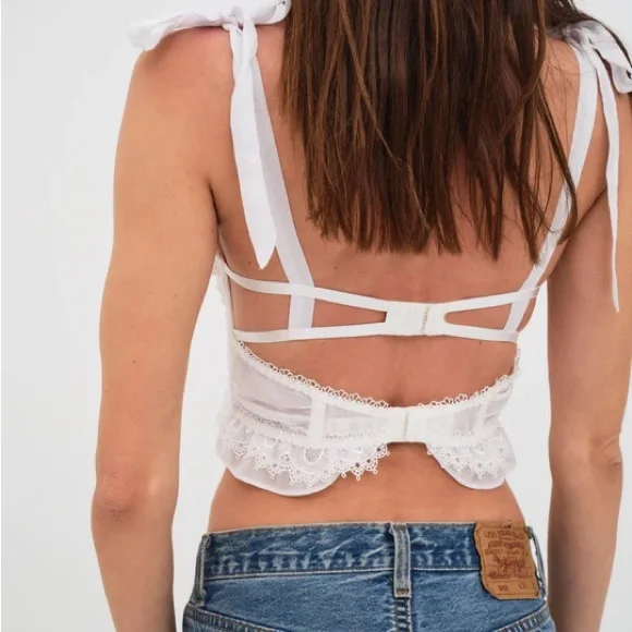 NWT For Love & Lemons Farmhouse Floral Bustier - Picture 3 of 8